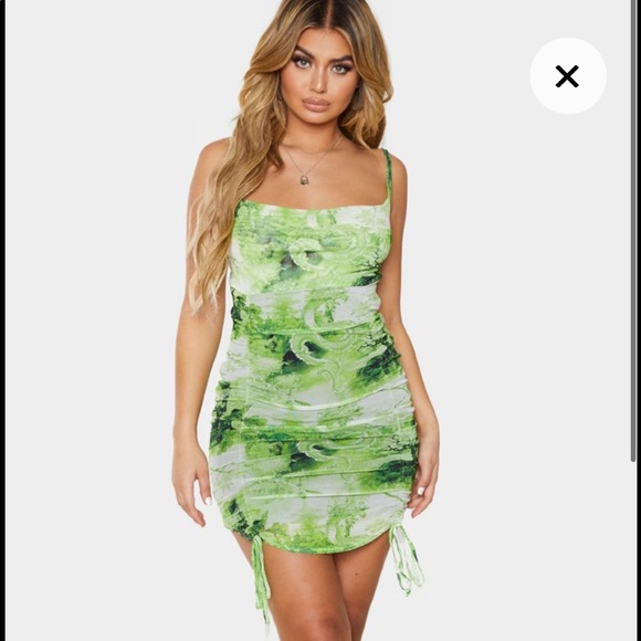 lime green dress pretty little thing